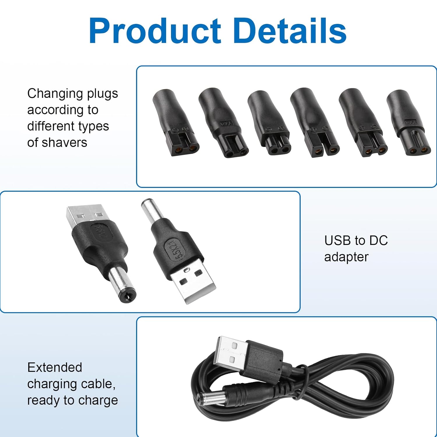 8 PCS Power Cord 5V Replacemen - đánh giá và giá Beard Trimmer