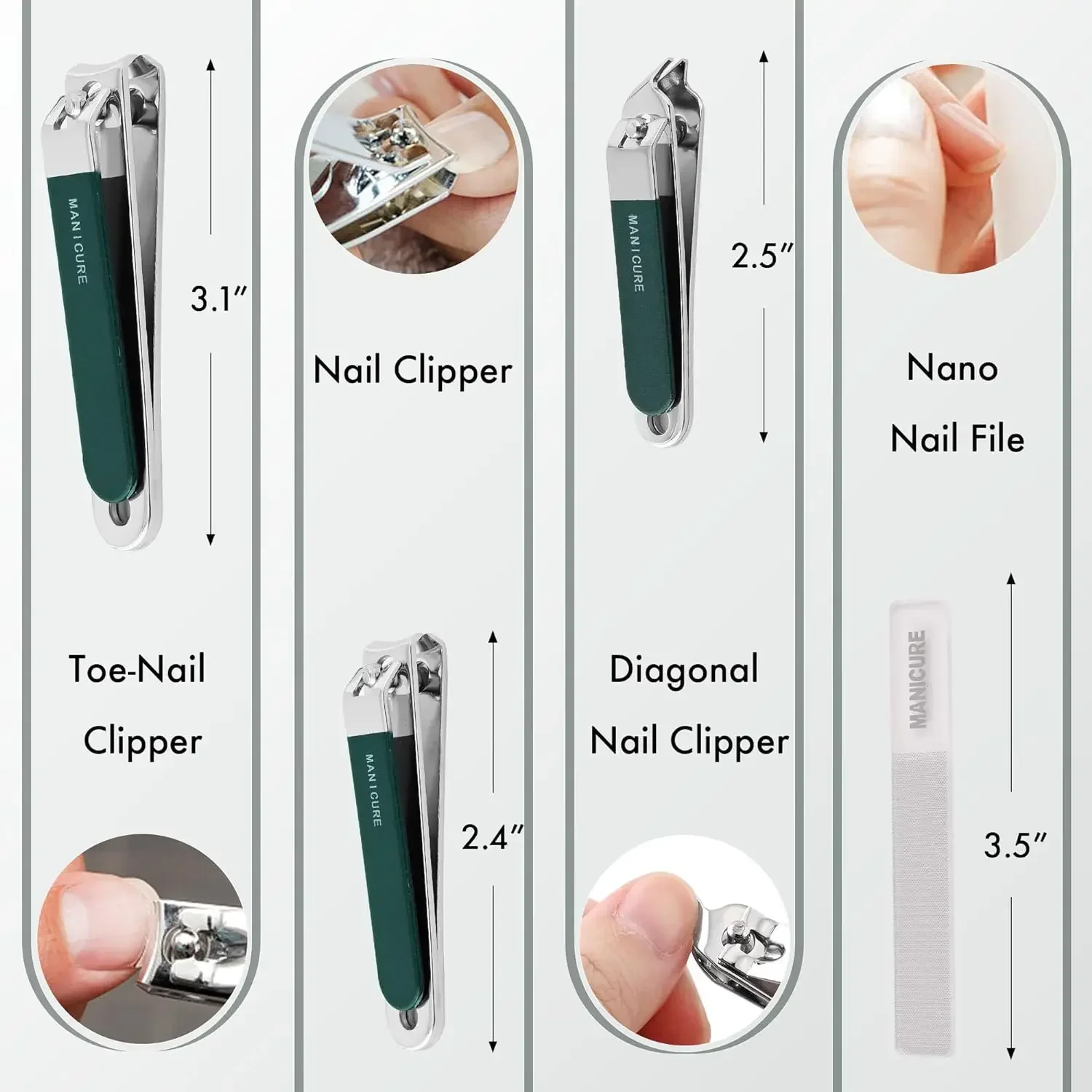 4 Pcs Men/Women Nail Clippers  - đánh giá và giá Mens Grooming Travel Kit