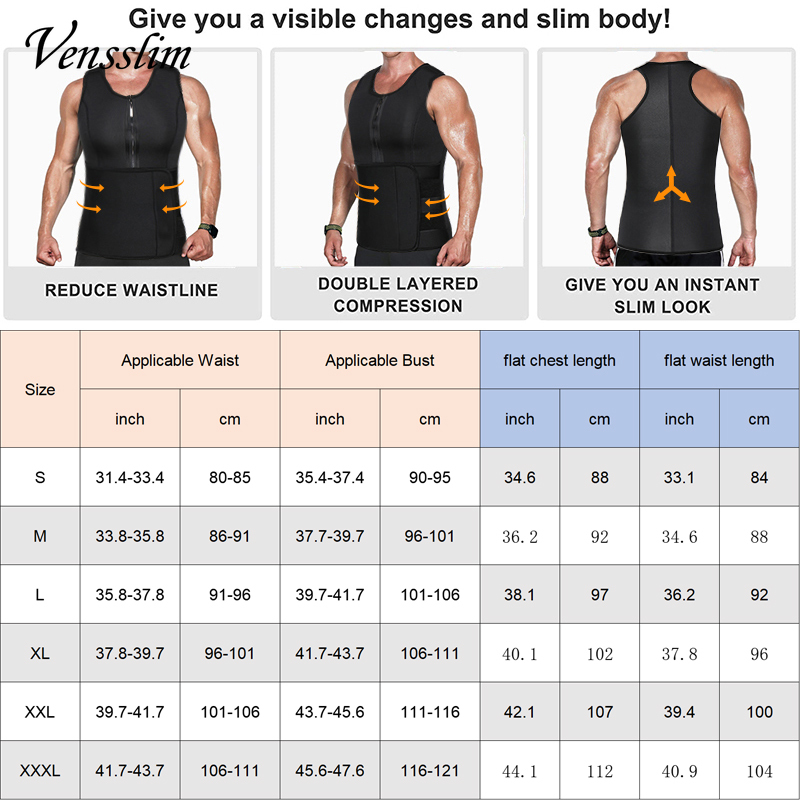 Men Neoprene Sauna Zipper Wais - đánh giá và giá Body Trimmer