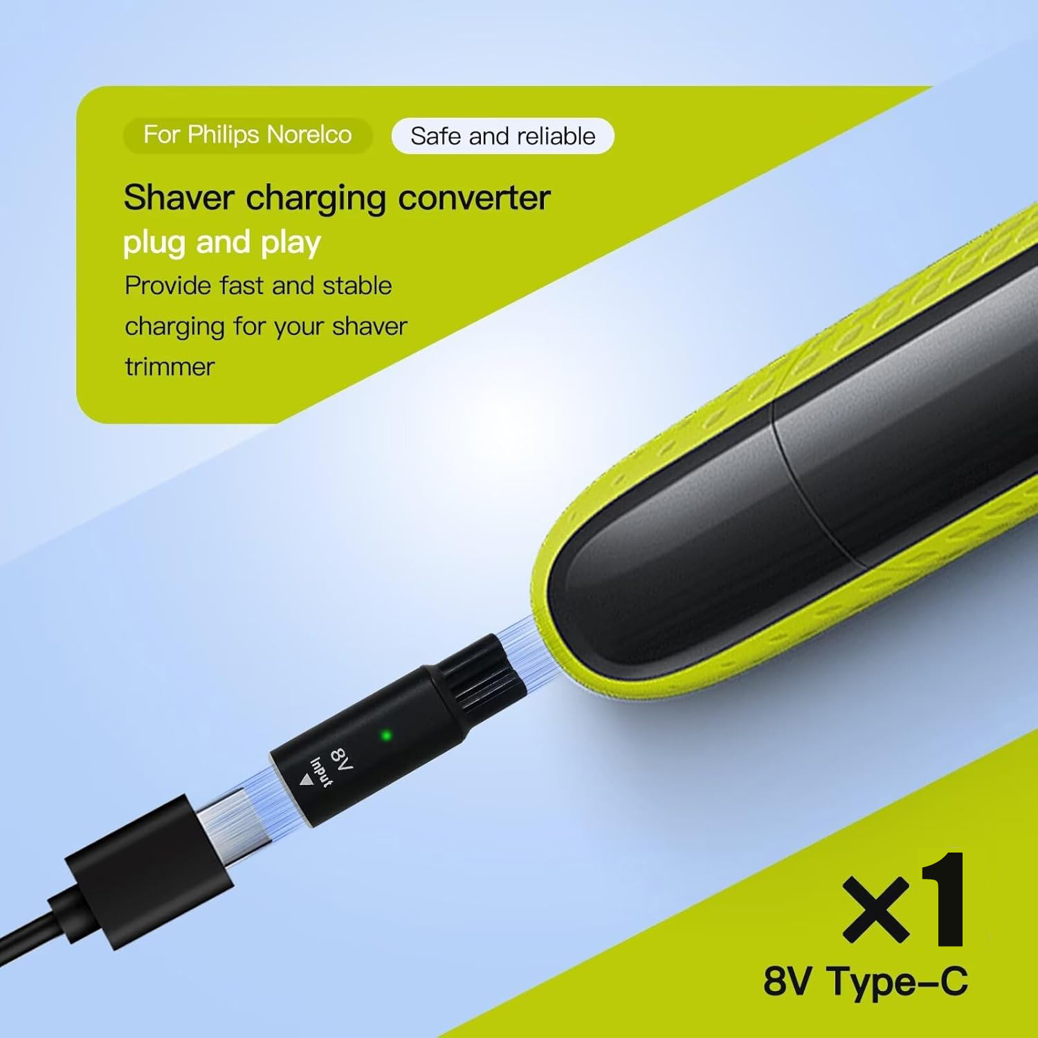 8V HQ850 Type-C Shaver Charger - đánh giá và giá Electric Shaver Rotary