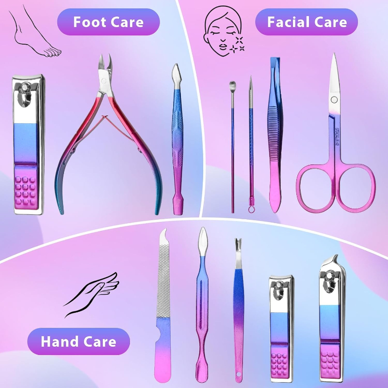 Manicure Set Nail Clippers Ped - đánh giá và giá Mens Grooming Travel Kit