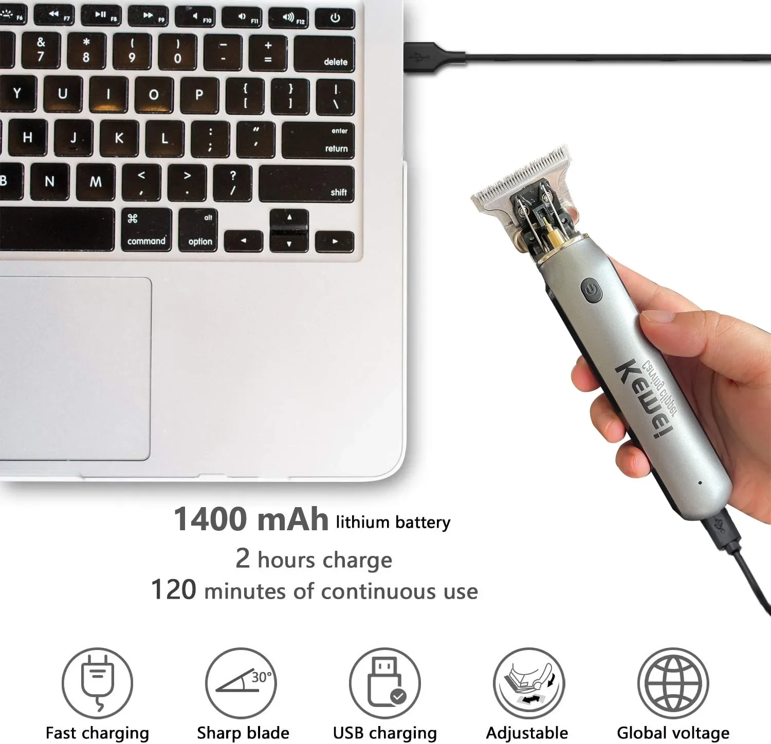 KEMEI Electric T9 Hair Clipper - đánh giá và giá Beard Oil
