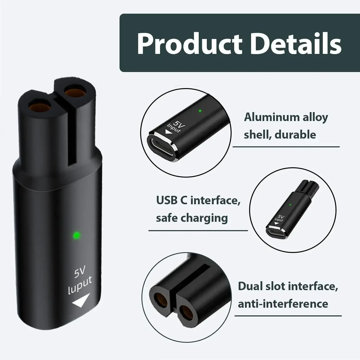 5V Type-C Shaver Adapter Charg - đánh giá và giá Beard Trimmer