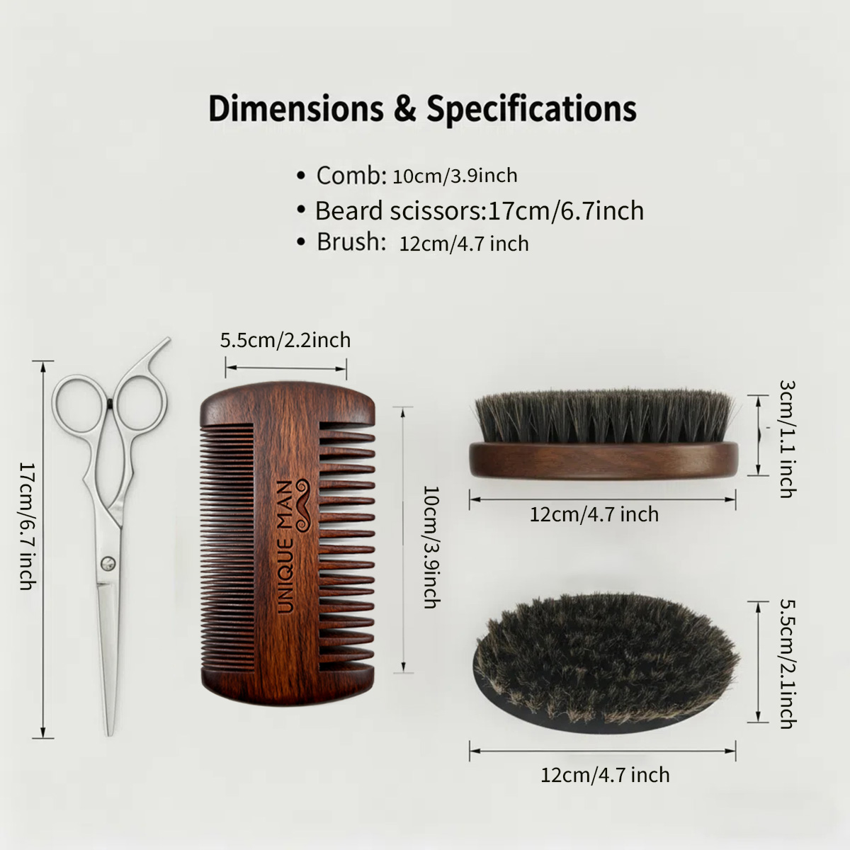 UNIQUE MAN Men's Beard Set, Bl - đánh giá và giá Grooming Kit