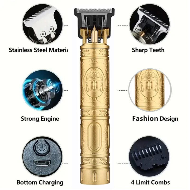 Cordless T9 Hair Trimmer for M - đánh giá và giá Electric Shaver Rotary